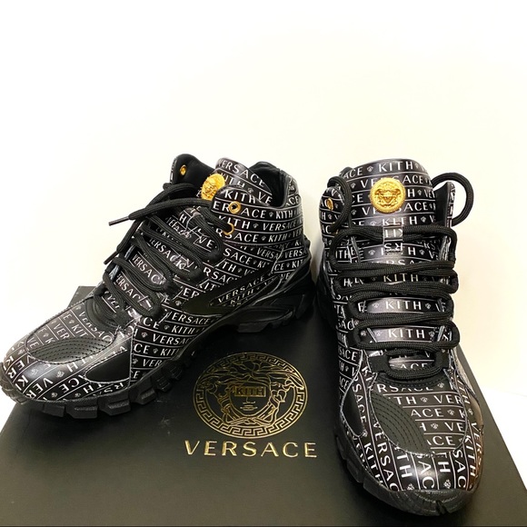 Kith x Versace Amico Trainers in Monogram Black - Picture 2 of 2